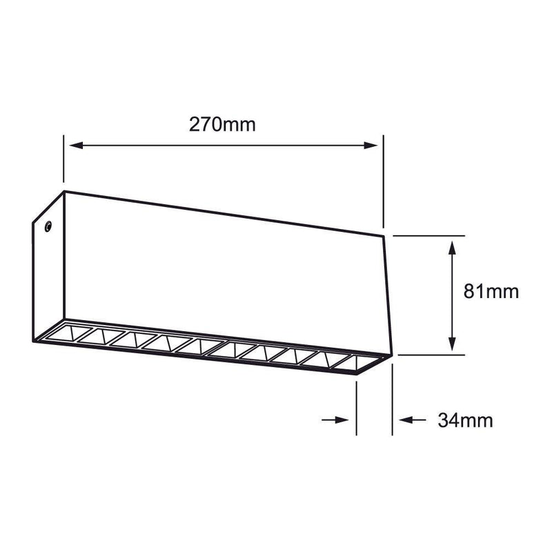 Luminaria de Sobreponer en Techo Comercial CO4081NBCA Construlita