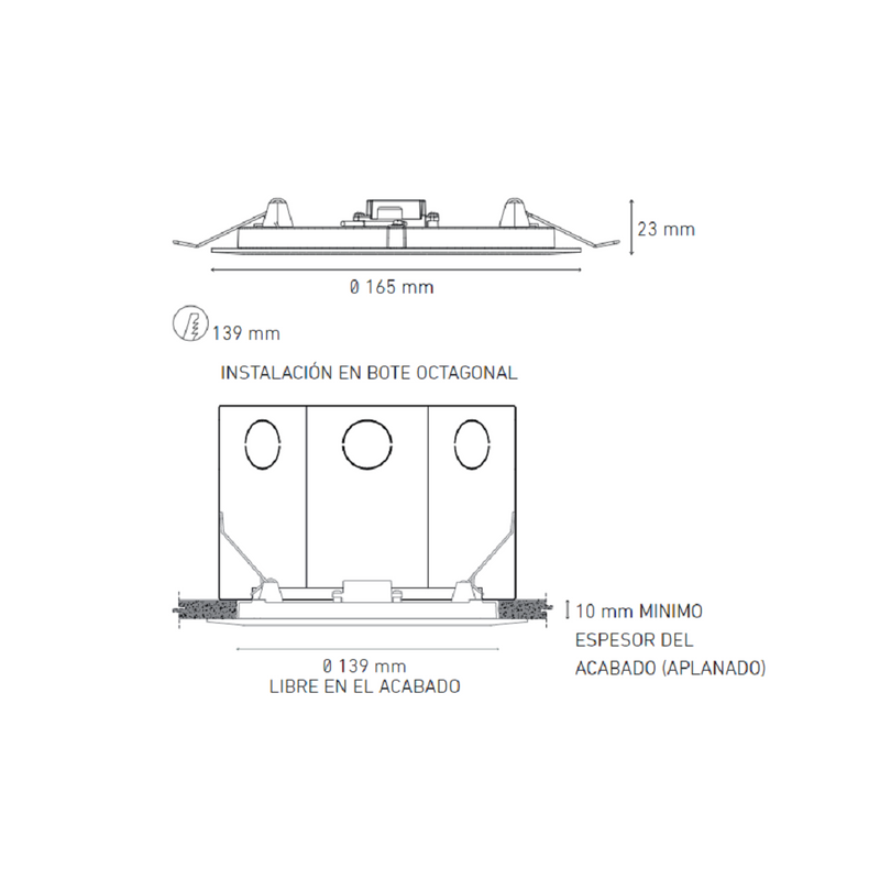 Empotrado Interior Modelo L6603-1E0 Luna 9 Flat Básico 9W 3000 K Blanca Proveedor Magg