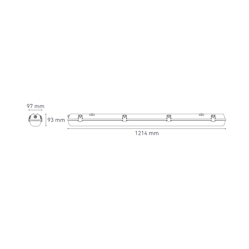 A Prueba de Vapor Modelo L6852-530 Gamma Led 1200 30 B Transparente 30W 120cm 6000 K Proveedor Magg